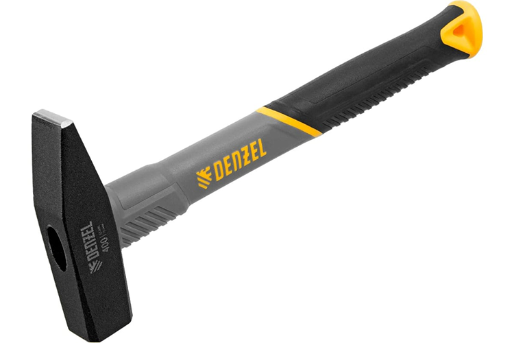 Молоток "Denzel" слесарный 400г, кованый, фибергласовая рукоятка с TPR покрытием
