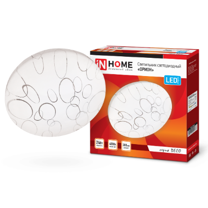 Светильник светодиодный  24Вт, 220В, 1560Лм, 4000К, 300мм "Орион" "IN HOME DECO"