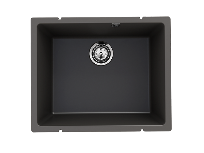 Мойка искусственого гранита "Ulgran Quartz Underground", 550*450*200мм "прямоугольная", под столешницу, асфальт