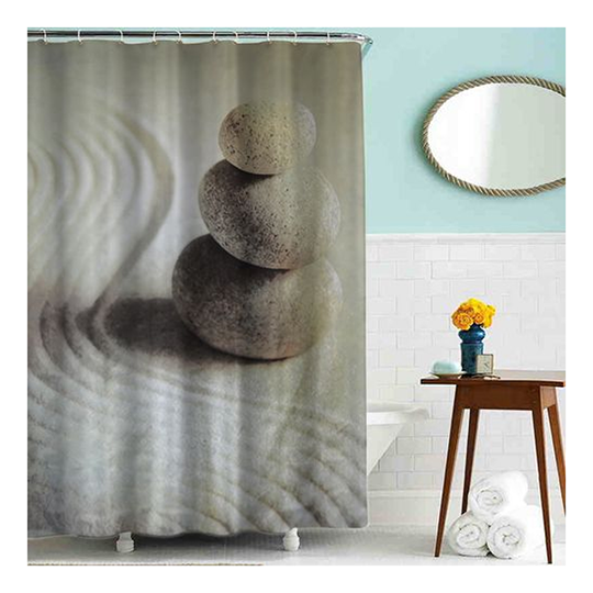 Шторка для ванной "Просветление" "MZ-78" в комплекте с кольцами 1800*2000мм полиэстер