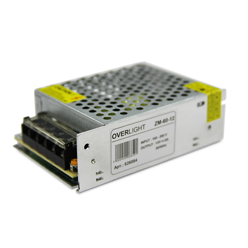 Драйвер (трансформатор) "ZM-60-12" для светодиодн. ленты 60Вт, 12В, 5A, IP20 110x78x38