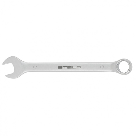 Ключ "Stels" комбинированный матовый хром CrV, 17мм