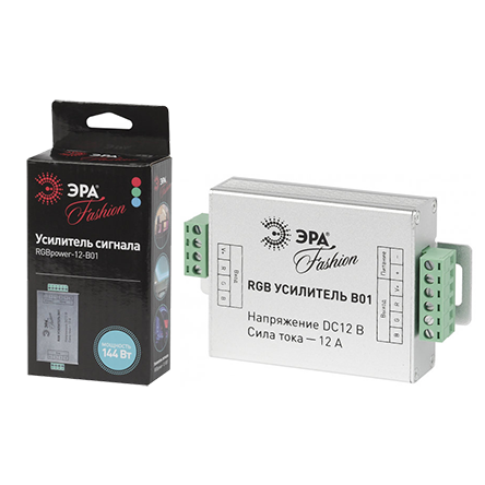 12В Усилитель сигнала "Эра" RGB Power 12А, 144Вт, IP20