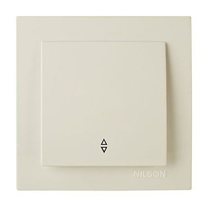 Переключатель "NILSON Touran" одноклавишный, скрытой проводки, кремовый