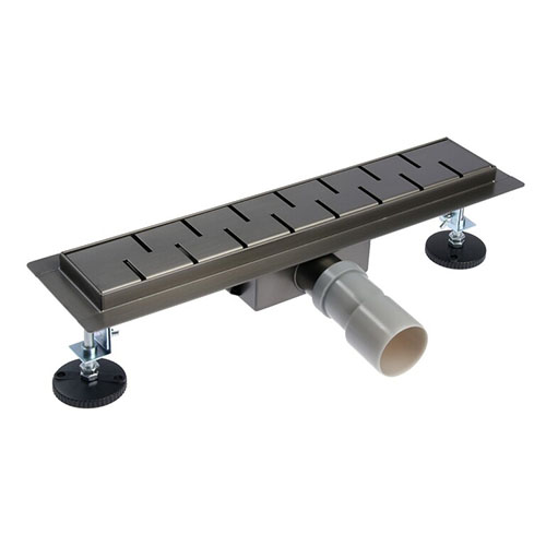 Душевой лоток "Tim" 70*600мм решетка, вороненая сталь