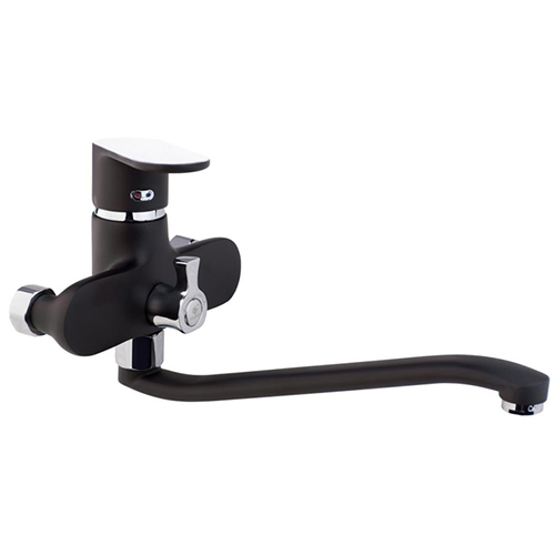 Смеситель "Calorie 2533 B45N" одноручковый для ванны черный, хром