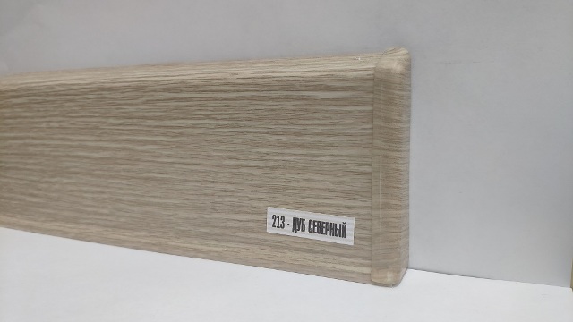 Плинтус "Дуб северный", кабель-канал, мягкий край, 70*2200мм
