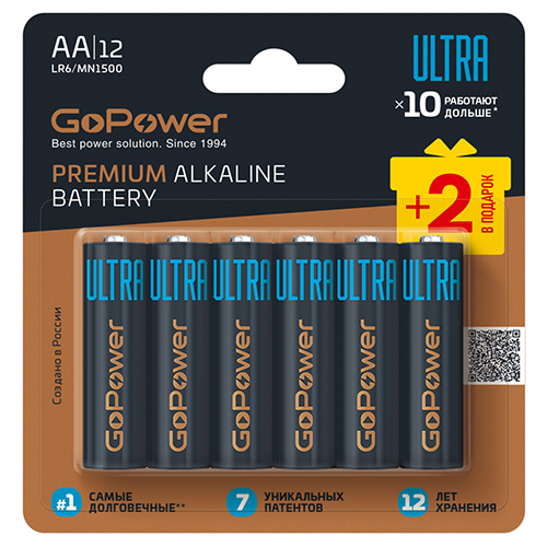 Эл. питания GoPower ULTRA LR6 BL10+2 АА