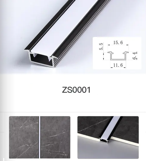 Профиль соединяющий под светодиодную ленту ZS0001, бронзовое золото, 3м