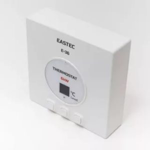Терморегулятор "Eastec" E36 белый 6кВт открытой установки электронный, 115*115*30мм