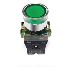 Кнопка управления LAY5-BW3361 c подсветкой зеленый, "ИЭК"