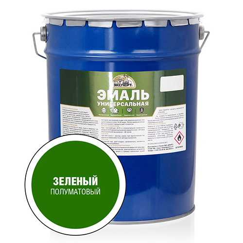 Эмаль алкидная зеленая универсальная "Эксперт", 25кг