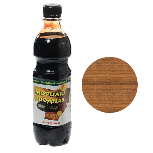 Пропитка водная "НОВБЫТХИМ" защитно-декоративная тонирующая "Морилка" 0,5л, "Палисандр"