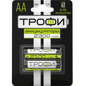 Аккумуляторная батарея Трофи HR6-2BL 2300mAh тип:АА