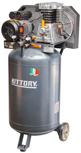 Компрессор поршневой ременной KAC-100/65V производительность 400л/мин 2200Вт 220В максимальное рабочее давление 10 бар "Kittory"