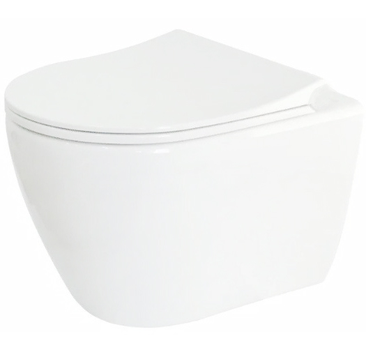 Унитаз &quot;ZM G201&quot; подвесной с крышкой микролифт, безободковый (180мм)