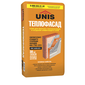 Смесь клеевая цементная &quot;Юнис Теплофасад&quot;, 25кг
