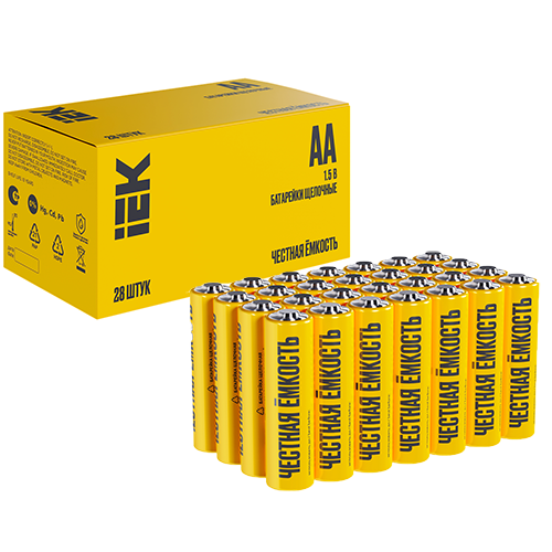 Батарейка щелоч. Alkaline LR06/AA (28шт/бокс) IEK