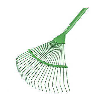 Грабли веерные стальные 420*1585мм, 22круглых зуба, эмалированные, стальной черенок!!!