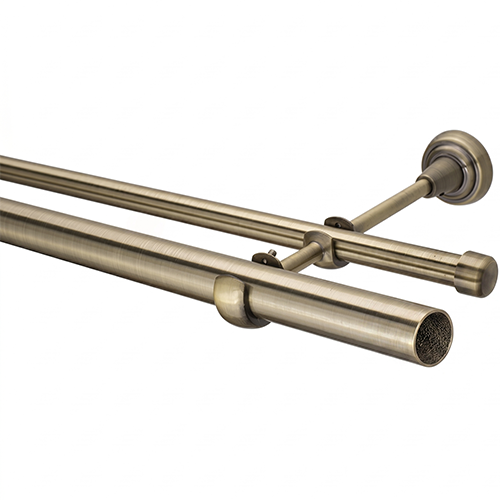 Карниз кованый "ЛАЙТ", золото антик, 28мм, 2-ряд, 3000мм