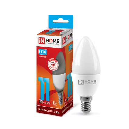 Лампа светодиодная 230В 11Вт Е14 4000К 1050Лм LED-СВЕЧА-VC "IN HOME"