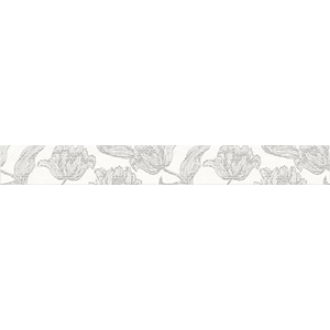 Бордюр керамический настенный "Mallorca Grey Floris" 75*630мм