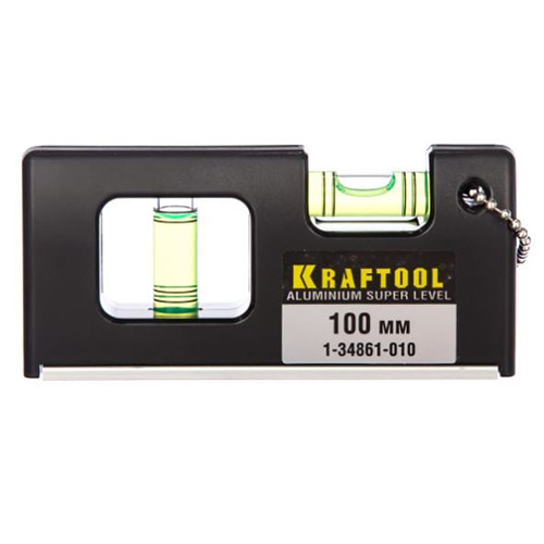 Уровень "Kraftool" магнитный 100мм, 2 глазка, МИНИ