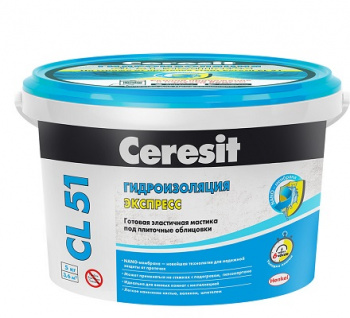 Мастика гидроизоляционная "Ceresit CL51" на полимерной основе, 5 кг