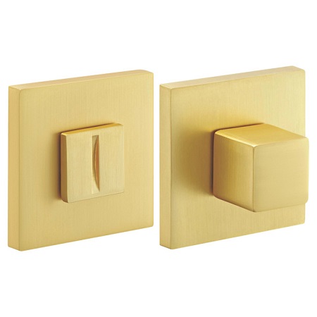 Завертка дверная "MH-WC-S6 MSG", квадратная накладка, "Матовое сатинированное золото"