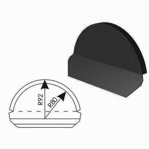 Заглушка прямая Дамир 220*0,4, "Графит"