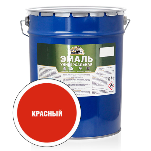 Эмаль алкидная красная универсальная "Эксперт", 25кг