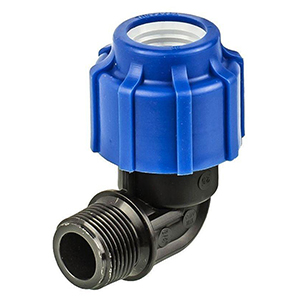 Угольник для трубы ПЭ с наружной резьбой 20*1/2н