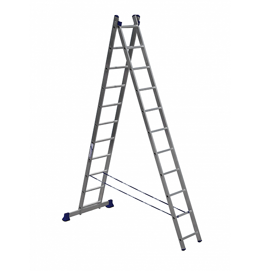 Лестница-стремянка "Алюмет" алюминиевая H2-11, 2 секции длиной по 3,10м