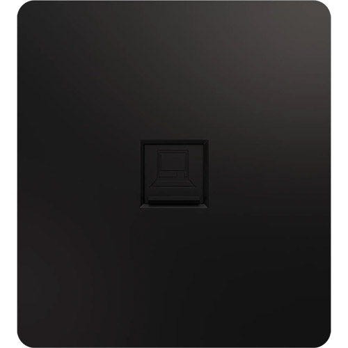 Розетка компьютерная RJ45 кат6, с/п, ROUND оникс