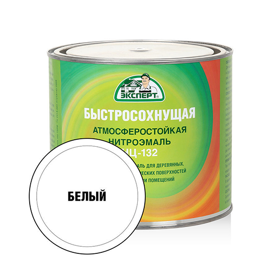 Нитроэмаль белая НЦ-132 "Эксперт", 1,7кг