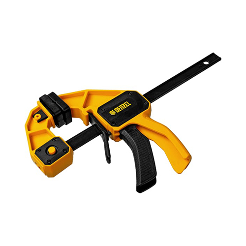 Струбцина "Denzel" F-образная, быстрозажимная, усиленный нейлоновый корпус, 150*80мм