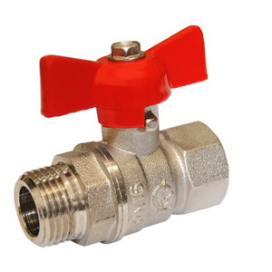 Клапан шаровый "Бабочка" М*FВ 1/2в/н "Галлоп"