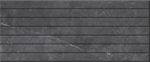 Плитка керамическая настенная &quot;Fiori GT&quot; 600*250мм, серый, рельеф камень
