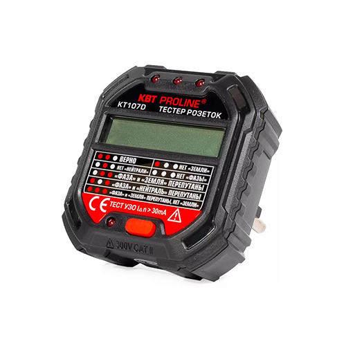 Тестер розеток и УЗО КТ 107D PROLINE &quot;КВТ&quot;