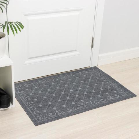 Коврик "Ромбы", влаговпитывающий, "Серый", 600*900мм