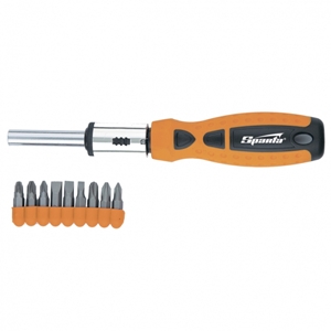 Отвертка "Sparta" реверсивная CrV с битами, 9шт!!!