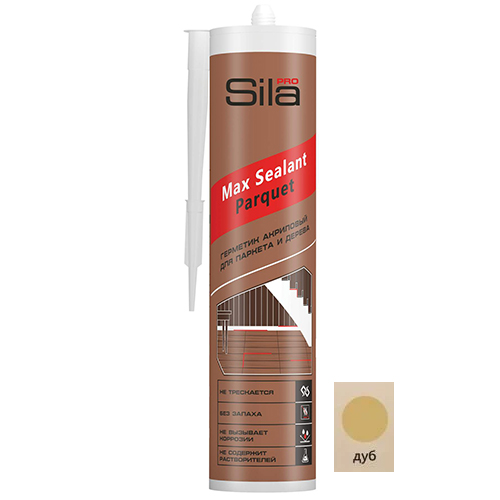 Герметик для древесины "Sila PRO Max Sealant", 290 мл, "Дуб"