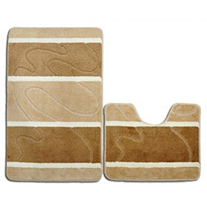 Коврик д/ван.ком.&quot;Zalel Silver&quot;60*100 2-пр Beige