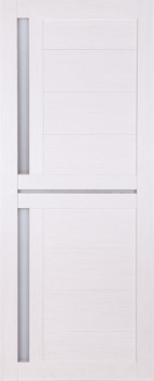 Дверное полотно  "Лайт 1", 700*2000*35мм остекленное экошпон - "Лиственница белая" Принцип