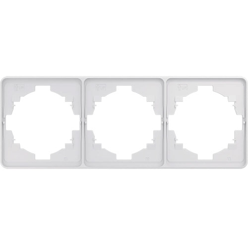 Рамка 3-постовая, ROUND перламутр