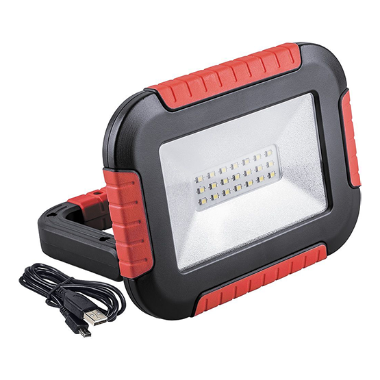 Прожектор-фонарь светодиодный аккум. "Feron", "TL911", 10Вт, 6400К, 750Лм, 220В, черный переносной