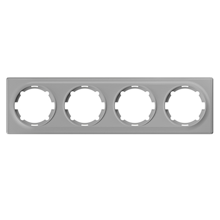 Рамка на 4 прибора серая "Florence"