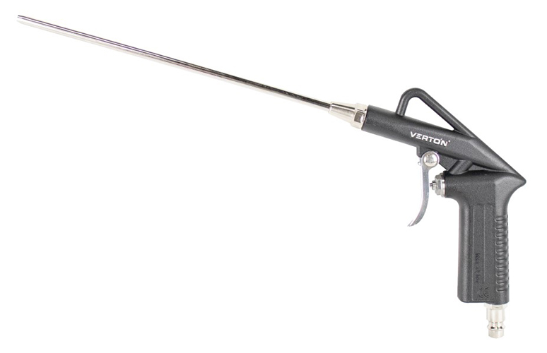 Пистолет продувочный Verton Air BG220 (давл-8-10 бар,длина носика-220мм,расх.возд-140л/мин,ф штуцера 1/4)