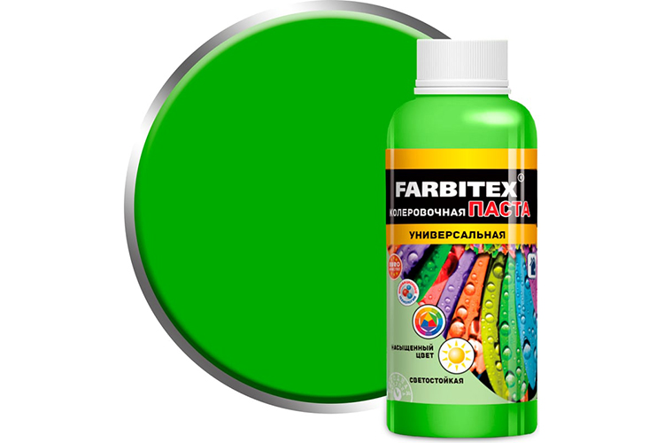 Паста колерная универсальная &quot;FARBITEX&quot;, 100мл, &quot;Лайм&quot;