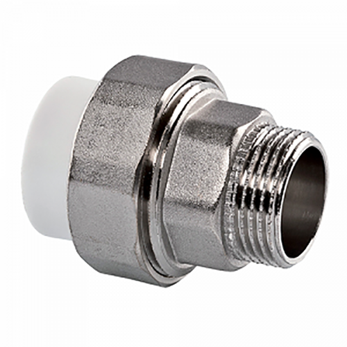 Муфта комбинированная шестигранная с наружней резьбой PPR RCM (М) 40*1.1/2н